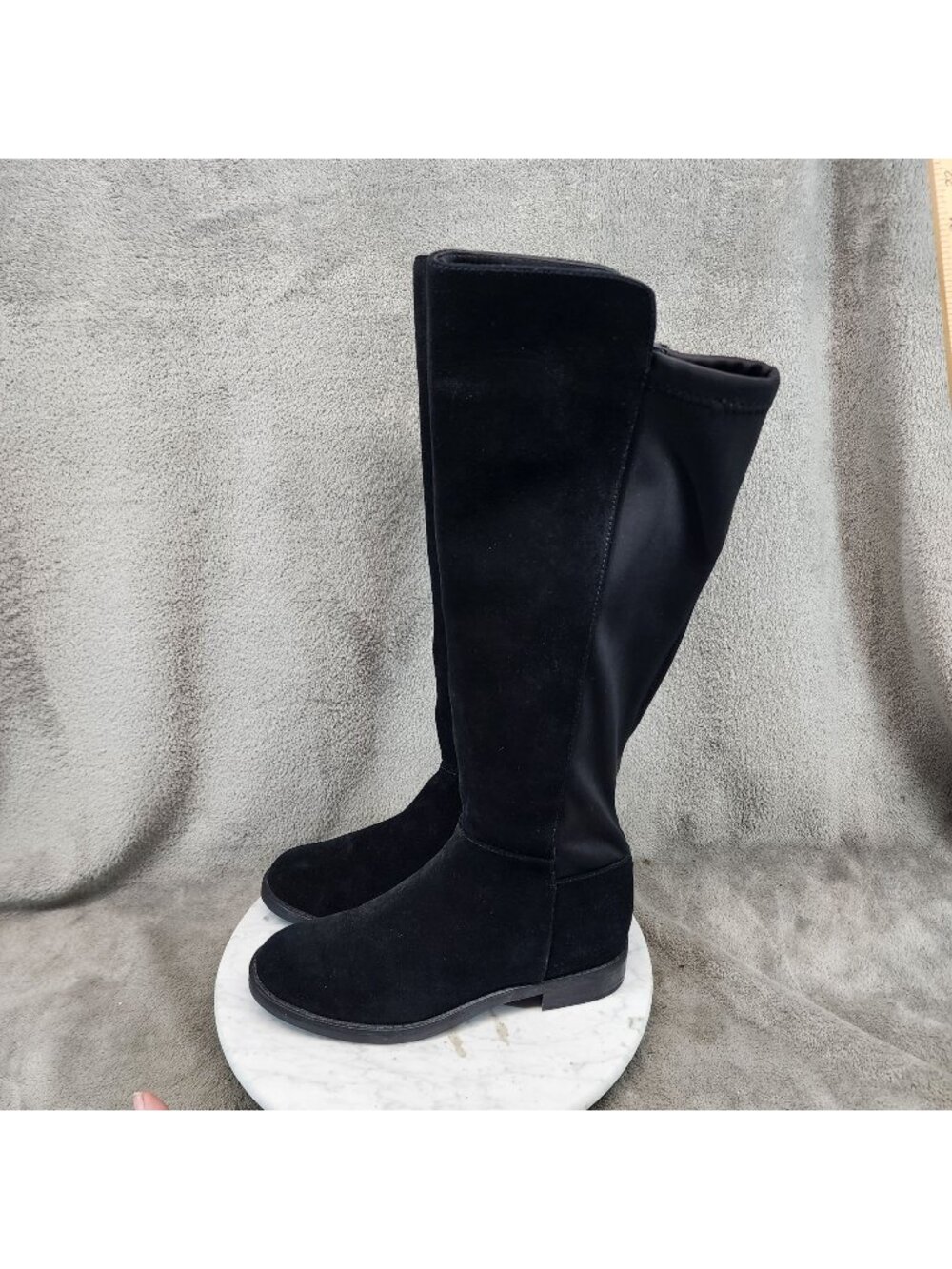 Blondo Shoes Womens Size 7.5 Black Suede Waterproof Knee High Riding *Read*